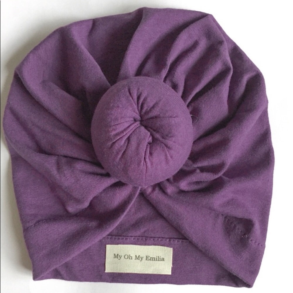 Modern Baby Turban (Purple)